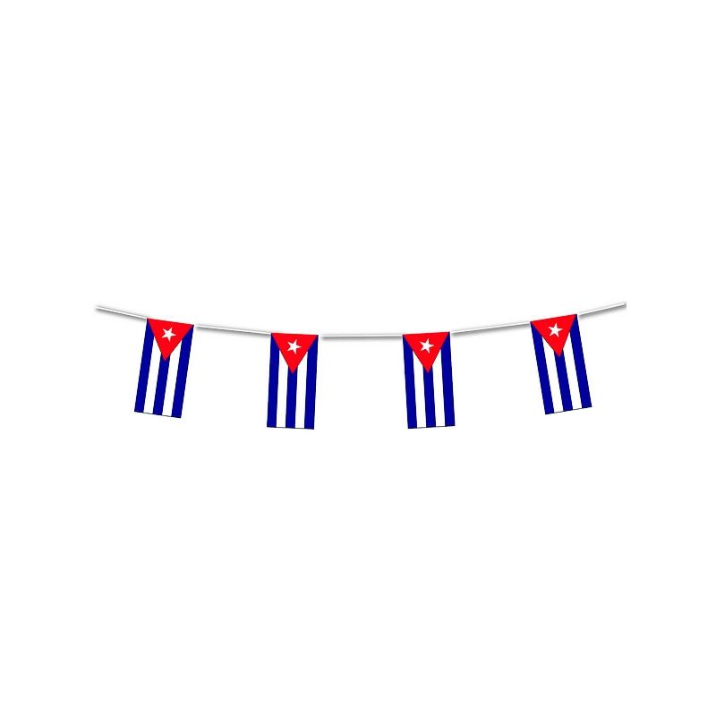 Guirlande Plastique Drapeau Cuba 10 M Deco Festive Izdeguiz