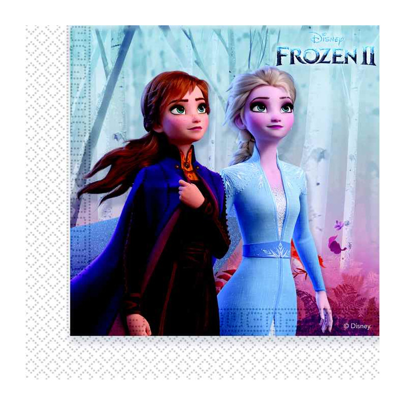 Serviettes Anniversaire La Reine Des Neiges 2 X Deco Festive