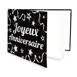 Livre D Or De Mon Anniversaire Argente Pages Deco Anniversaire