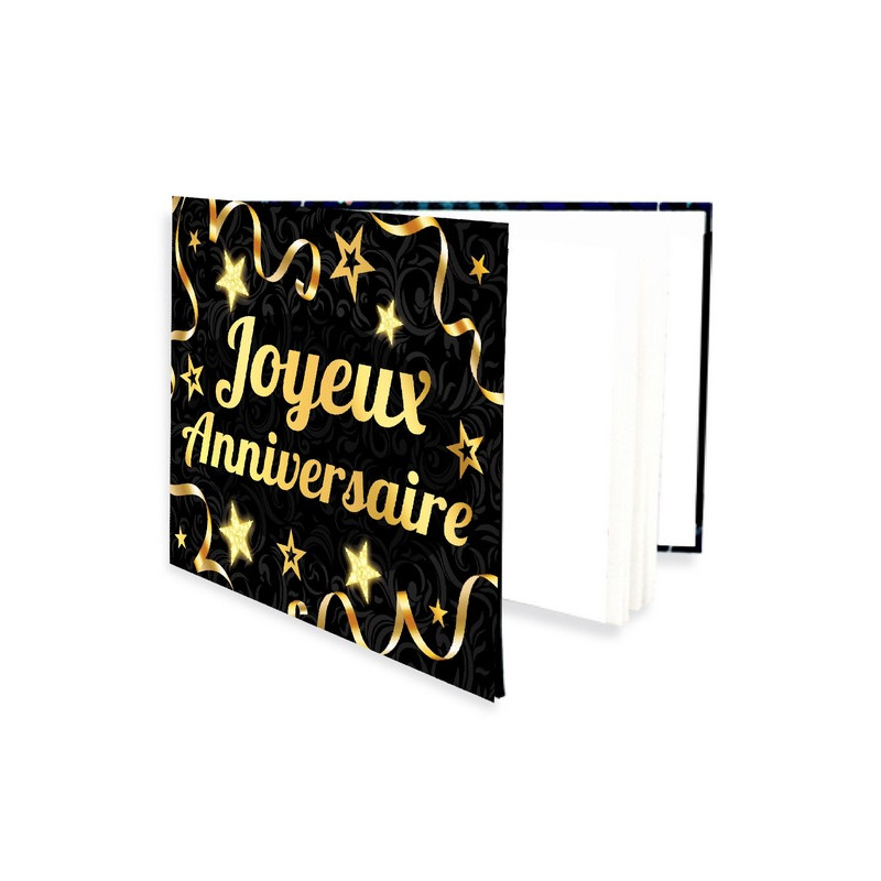 Livre D Or Joyeux Anniversaire Dore Pages Deco Festive