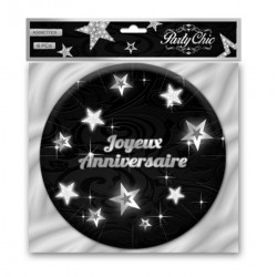 Assiettes Carton Joyeux Anniversaire Or 6 Pieces 17 5 Cm Vaisselle