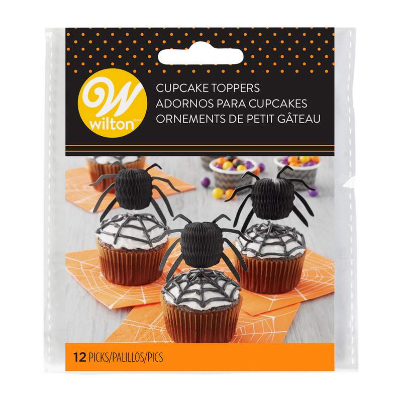 Decoration Gateau Topper Araignee X 12 Decoration Festive Halloween