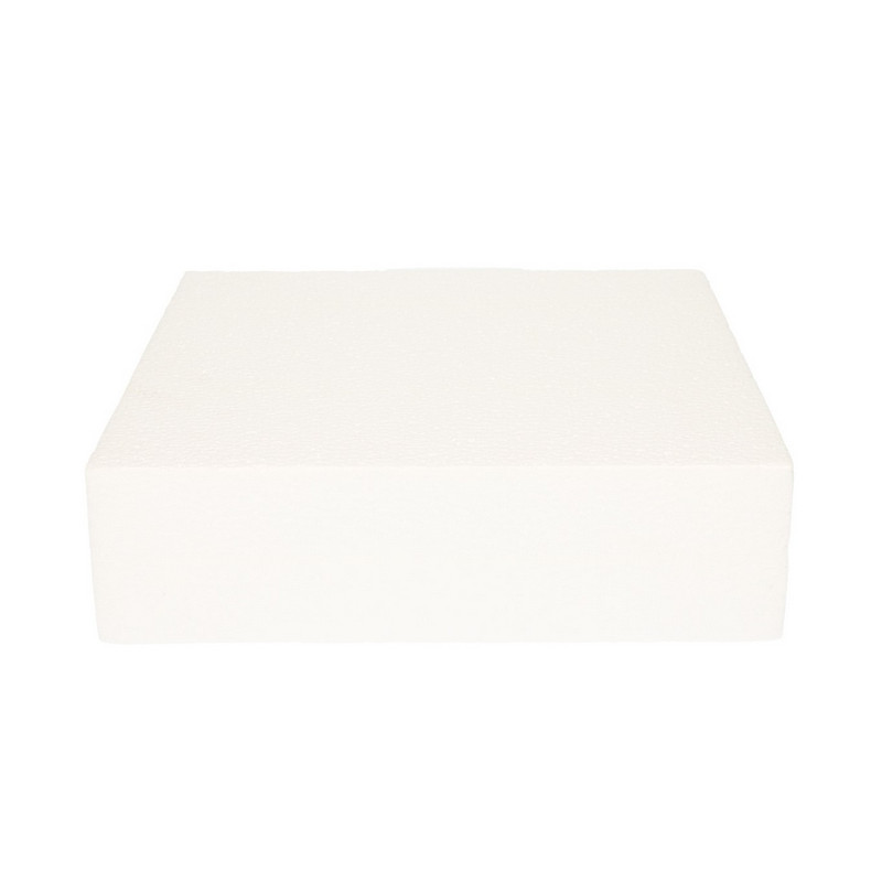 Support Dummy Polystyrene Gateau Carre 25x25cm Cake Design Izdeguiz