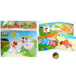 Puzzle 49 pièces motif animaux vendu par 24 Jouets et articles kermesse 24263