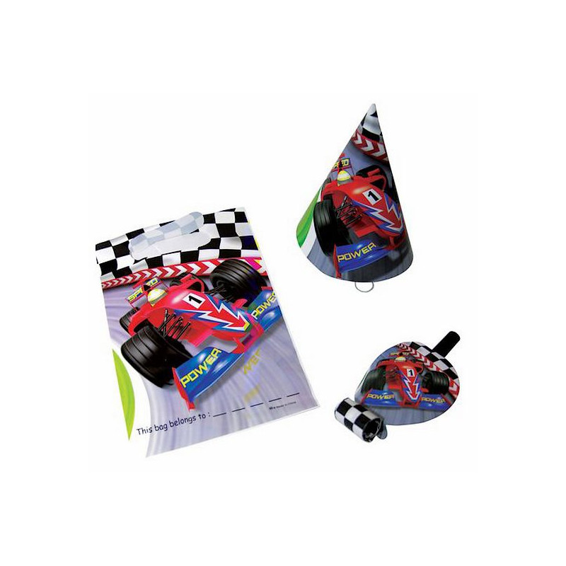 Sachet Gouter Anniversaire Formule 1 Vaisselle Pilote De Course