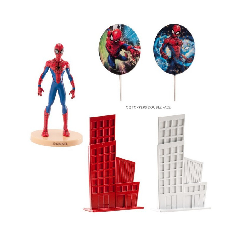 Kit Decor Gateaux 8 Cm Spider Man Cake Design Licence