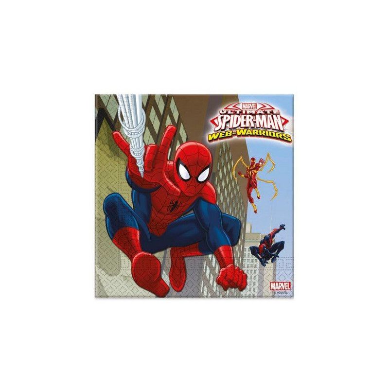 Serviettes Anniversaire Spiderman Web Warriors X Deco Festive